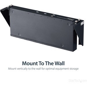 StarTech.com Support mural en acier pour rack 2U - 48 cm - 56,84 kg Max - 1