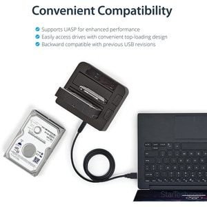 StarTech.com Station d'accueil USB 3.1 (10 Gb/s) pour 2 disques durs SATA de 2,5 / 3,5 pouces - 2 x Disque dure supporté -