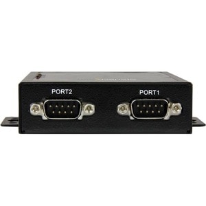 StarTech.com 2 Port Seriell auf IP Geräte Server - RS232 - Metall und Montierbar - Serieller Geräte Server - 1 x Netzwerk 