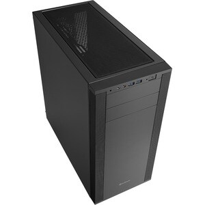 Sharkoon M25-V. Formfaktor: Midi Tower, Typ: PC, Produktfarbe: Schwarz. Platzierung der Stromversorgung: Boden. Installier