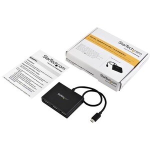 StarTech.com USB-C auf 3x DisplayPort MST Hub, Multi-Monitor Adapter/Splitter, 3x 1080p 30Hz, nur Windows, Thunderbolt 3/4