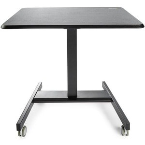 StarTech.com STSCART2 Höhenverstellbarer Schreibtisch - Sit Stand Workstation -Ergonomischer Stehpult mit Rollen - Rechtec