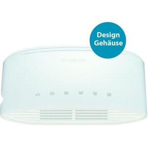 D-Link DGS-1005D, 5-Port Layer 2 unmanaged Gigabit Switch (5 x 10/100/1000 Mbit/s BaseT Port Port, Plug & Play, lüfterlos)