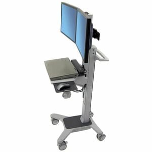 Ergotron Neo-Flex Computerwagen - 20,87 kg Kapazität - 4 Rollen - Aluminium, Plastik, Pulverbeschichteter Stahl - Grau - 5