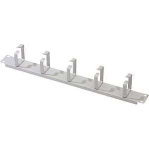 Digitus Kabelrangierpanel mit Kabelführungsbügeln für 483 mm (19")-Schränke, 1HE. Material: Edelstahl, Produktfarbe: Grau.
