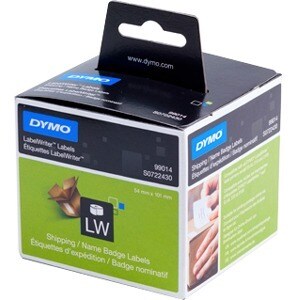 DYMO LW - Versandetiketten / Namensschilder - 54 x 101 mm - S0722430. Produktfarbe: Weiß, Etikettentyp: Selbstklebendes Dr