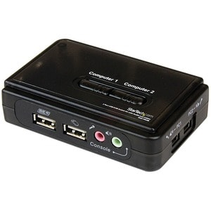 StarTech.com Kit commutateur KVM USB VGA à 2 ports avec audio et câbles - Switch KVM - Noir - 2 Ordinateur(s) - VGA - 2048