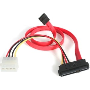 StarTech.com Câble Adaptateur SAS SFF 8482 vers SATA avec Alimentation LP4 - 46 cm - 2e bout: 1 x LP4 Power - Male, 1 x 29