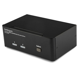 StarTech.com Commutateur KVM 2 Ports DisplayPort, USB et Audio - Switch KVM - 2560x1600 - 2 Ordinateur(s) - 1 Utilisateur(