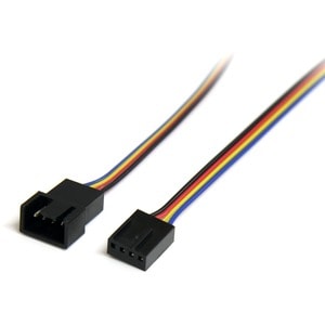 StarTech.com Câble d'extension d'alimentation pour ventilateur 4 broches 30 cm - M/F - Pour Ventilateur - Molex / Molex - 