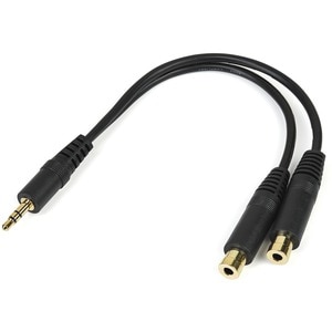 StarTech.com Câble répartiteur stéréo 15 cm - Mâle 3,5 mm vers femelle 2 x 3,5 mm - 2e bout: 2 x Mini-phone Stereo Audio -