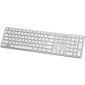 ALUMINUM X-SLIM SOFT TOUCH TACTILE KEYBOARD W/ 2 USB PORTS-WH