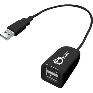 2PORT USB 2.0 HUB 480MB/S COMPACT BLACK