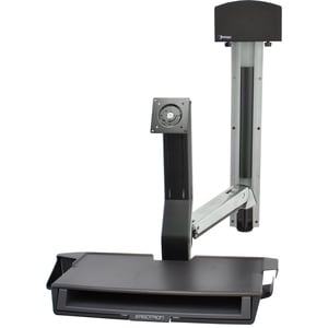 STYLEVIEW SIT-STAND COMBO ARM WITH WORKSURFACE SMALL CPU HOLDER