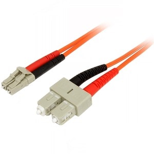StarTech.com Câble patch à fibre optique duplex 50/125 multimode 2 m LC - SC - 2e bout: 2 x SC Network - Male - 10 Gbit/s 
