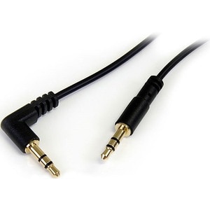 StarTech.com 30cm 3,5mm Klinke Audiokabel rechts gewinkelt - Stecker/Stecker - Cable for Audiogerät, iPhone, iPod, iPad - 