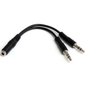 StarTech.com 3,5mm Audio Klinke Y Kabel - Headset Splitter - 1 x 3,5mm (Buchse) 2 x 3,5mm (Stecker) - Cable for Audiogerät