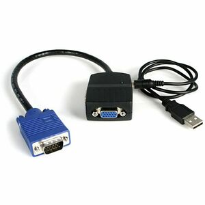 StarTech.com 2 Port VGA Video Splitter - Monitor Kabel - 1 x VGA (Stecker) 2 x VGA (Buchse) - 2048 x 1536 - 300 MHz Maxima