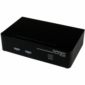 StarTech.com 2 Port DisplayPort USB KVM Switch - DisplayPort KVM Umschalter mit Audio - 2 Computer - 1 Lokaler Benutzer(n)