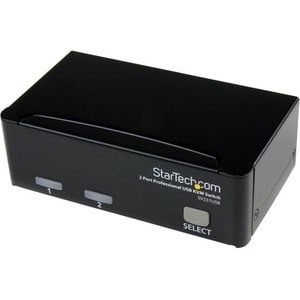 StarTech.com 2 Port VGA USB KVM Switch - VGA KVM Umschalter inkl. Kabel - 2 Computer - VGA, SVGA - 1920 x 1440 - 1U