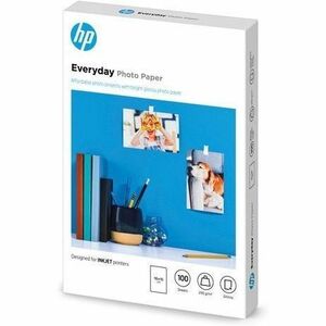 HP Everyday Tintenstrahl Fotopapier - 100 mm x 150 mm - 200 g/m² Grammage - Glatt, Glänzend - 100er Pack