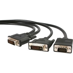 StarTech.com Câble répartiteur en Y / Splitter vidéo DVI (M) vers DVI (M) et VGA (M) de 1,8m - 2e bout: 1 x 29-pin DVI-I D