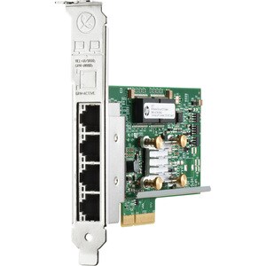 Carte Gigabit Ethernet - HPE - 10/100/1000Base-T - Debout - PCI Express x4 - 4 Port(s) - 4 - Paire torsadée