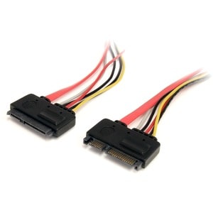 StarTech.com Câble d'extension pour données et alimentation SATA 22 broches 30 cm - 2e bout: 1 x 22-pin SATA - Female - Ra