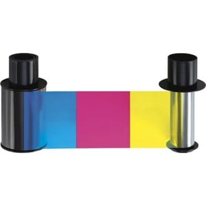 YMCKO FULL-COLOR RIBBON 500 IMG W/RESIN BLACK & CLEAR PANEL DTC4500