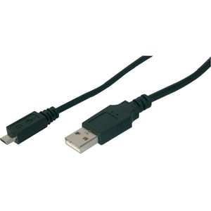 Digitus USB 2.0 Anschlusskabel. Kabellänge: 1 m. Anschluss 1: USB A, Anschluss 2: Micro-USB B, USB-Version: USB 2.0, Steck