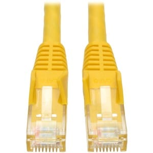 6FT CAT6 PATCH CABLE M/M YELLOW GIGABIT MOLDED SNAGLESS PVC RJ45