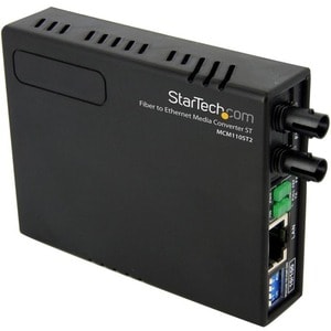 StarTech.com 10/100 Mbit/s Fast Ethernet Multimode ST LWL / Glasfaser Kupfer Medienkonverter - 2km - 2 Anschluss(e) - 1 x 