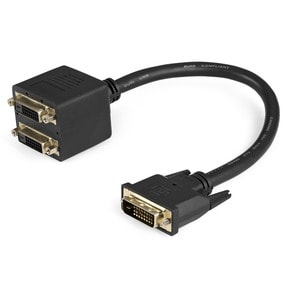 StarTech.com DVI-D auf 2x DVI-D 30cm Splitter Kabel - Dual Link DVI25 Y-Kabel - Stecker/Buchse - Cable for Monitor, Projek