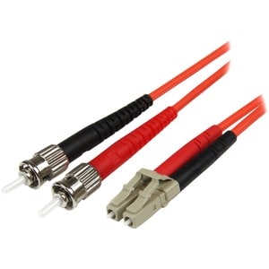 StarTech.com Câble Réseau - Jarretière Fibre Optique Duplex Multimode 50/125 OM2 LC - ST - LSZH - 1 m - 2e bout: 2 x ST Ne