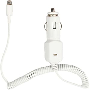 2.1A 8PIN CAR CHARGER FOR APPLE IPHONE 5 6 7 IPAD WHITE