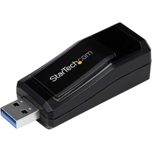 StarTech.com Adaptateur Réseau USB 3.0 vers RJ45 Gigabit Ethernet - 10/100/1000Mbps - Noir - USB - 1024 Mo/s Taux de trans