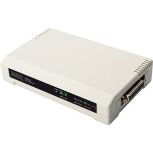 Digitus 2+1 Port Printserver. Produktfarbe: Weiß, Ursprungsland: Taiwan. Network Connection Typ: Ethernet-LAN, Netzstandar