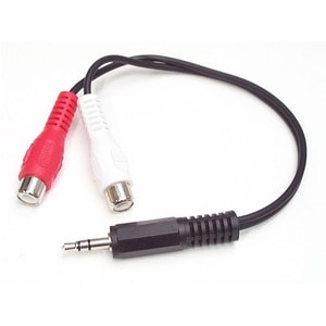 StarTech.com Câble Adaptateur Audio Mini-Jack 3.5mm Mâle vers 2x RCA / Cinch Femelle - 15 cm - 2e bout: 1 x Mini-phone Ste