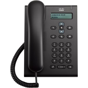 Téléphone IP Cisco 3905 - Filaire - Fixation au mur, Bureau - Charbon - 1 x Ligne Totale - VoIP - 2 x Réseau (RJ-45) - PoE