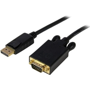 StarTech.com DisplayPort® auf VGA Kabel 3m (Stecker/Stecker) - DP zu VGA Kabel Adapter - Schwarz - Cable for TV, Projektor