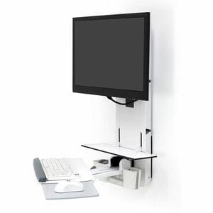 SIT STAND VERTICAL LIFT KEYB FOLDED UP WHT /24IN DISP PANS