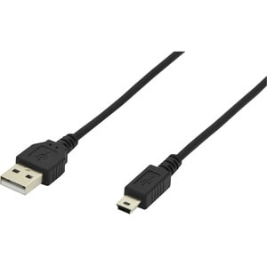 Digitus USB 2.0 Anschlusskabel. Kabellänge: 1,8 m. Anschluss 1: USB A, Anschluss 2: Mini-USB B, USB-Version: USB 2.0, Stec