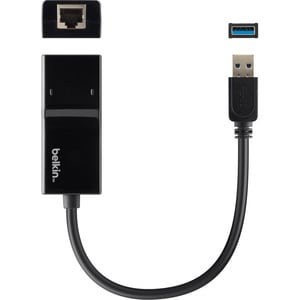 Belkin Gigabit-Ethernet-Karte für Tablet/Notebook - 10/100/1000Base-T - USB 3.0 - 1 Gbit/s Datenübertragungsrate - 1 Ansch