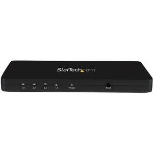 StarTech.com 4 Port HDMI 4k Video Splitter - 1x4 HDMI Verteiler mit Aluminiumgehäuse - 4k @ 30 Hz - bis 30 Hz - 1 x HDMI E