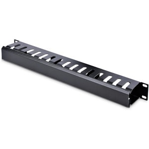 StarTech.com Panneau de gestion de câbles horizontal 1U pour rack de serveur - Guide pour câbles avec couverture - Panneau