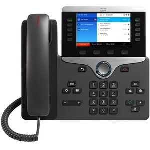 Téléphone IP Cisco 8861 - Avec fil/Sans fil - Filaire - Bluetooth - Fixation au mur, Bureau - Noir - 5 x Ligne Totale - Vo