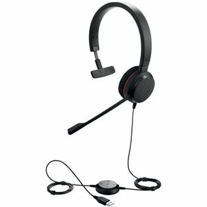 Jabra EVOLVE 20 Kabel Kopfbügel Mono Headset - Schwarz - Monaural - Ohraufliegend - Geräuschunterdrückung Mikrophon - Gerä