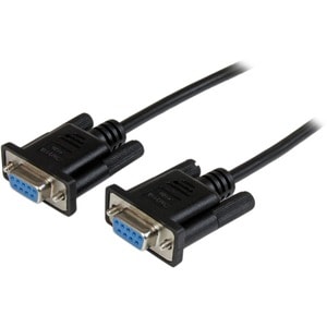 StarTech.com 1m DB9 RS232 Seriell Nullmodemkabel - Bu/Bu - Schwarz - Cable for Modem - Abschirmung - Nickel Beschichteter 