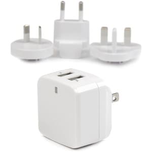 StarTech.com 2 Port USB Ladegerät / Netzteil - 2-fach Reiseladegerät 17 Watt / 3.4 Amp - Weiß - 5 V Gleichstrom - 3,40 A