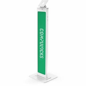 Compulocks VESA Brandable Floor Stand White - 100mm x 100mm VESA Compatible Mount, Can be set in landscape or portrait mod